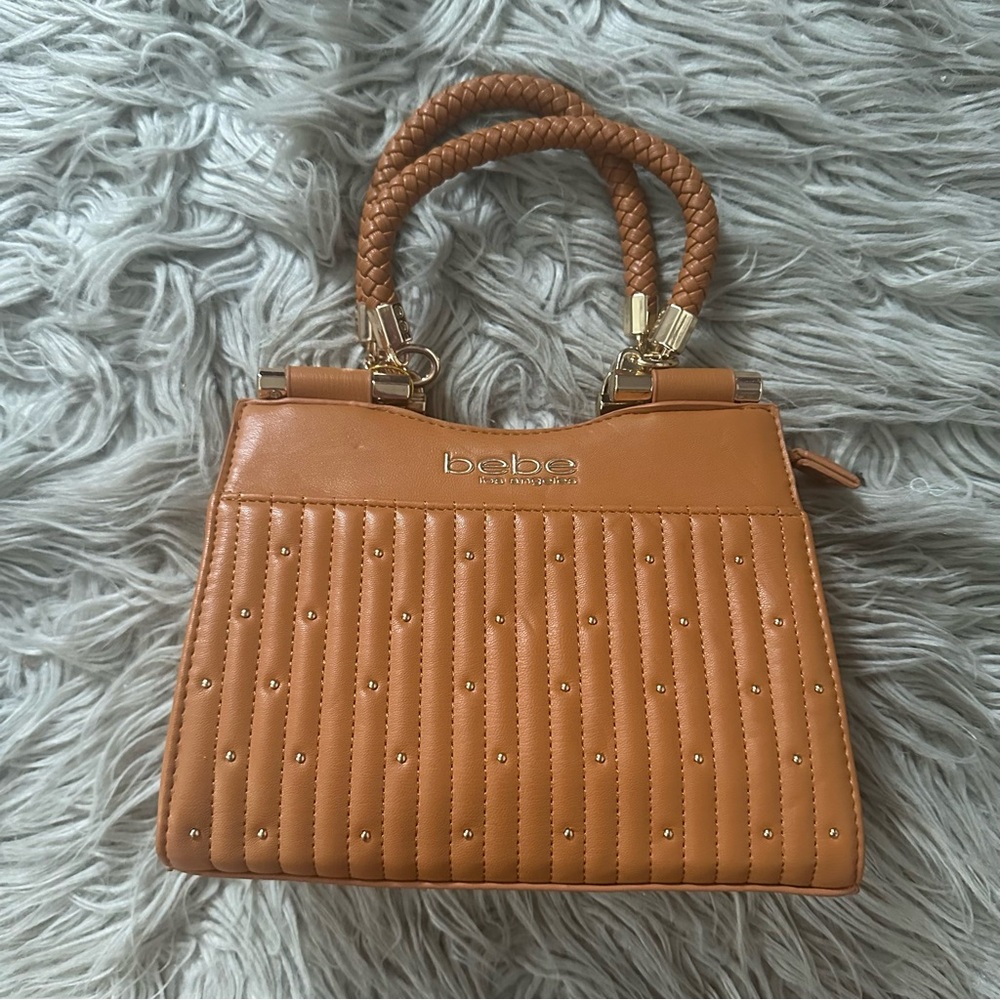 Bebe Tan Bag with Quilted Design